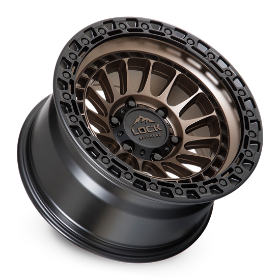 LOCK OFFROAD MOJAVE 6x139.7 17x9 0 Matte Bronze W Matte Black Ring