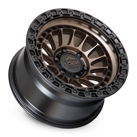 LOCK OFFROAD MOJAVE 8x180 17x9 +1 Matte Bronze W Matte Black Ring