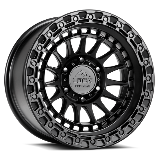 LOCK OFFROAD MOJAVE 6x135 17x8.5 +25 Matte Grey W Matte Black Ring
