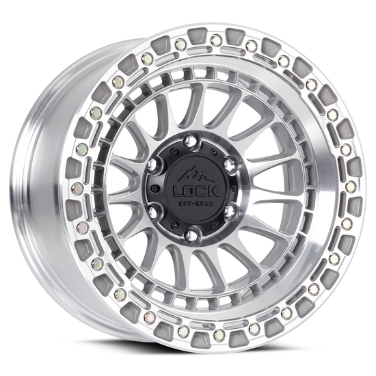 LOCK OFFROAD MOJAVE 8x165.1 17x9 +12 Machine With Clear Coat
