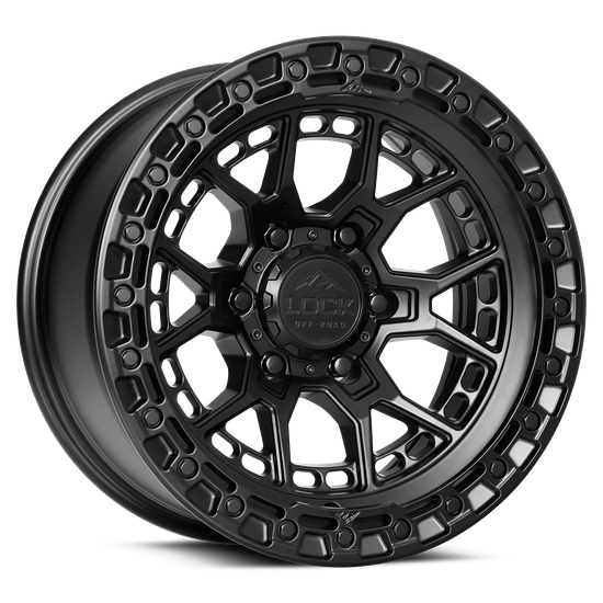LOCK OFFROAD COMMANDO 6x139.7 17x9 +12 Matte Black W Matte Black Ring