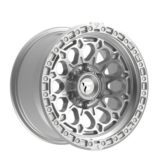 Fittipaldi Offroad FT101MS 8x165.1 20x9 +18 Gloss Silver with Machined Face and Undercut