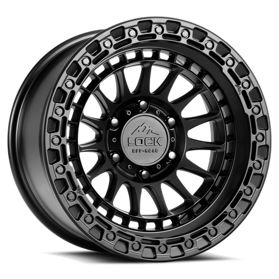 LOCK OFFROAD MOJAVE 6x139.7 17x8.5 +25 Matte Silver With Matte Black Ring