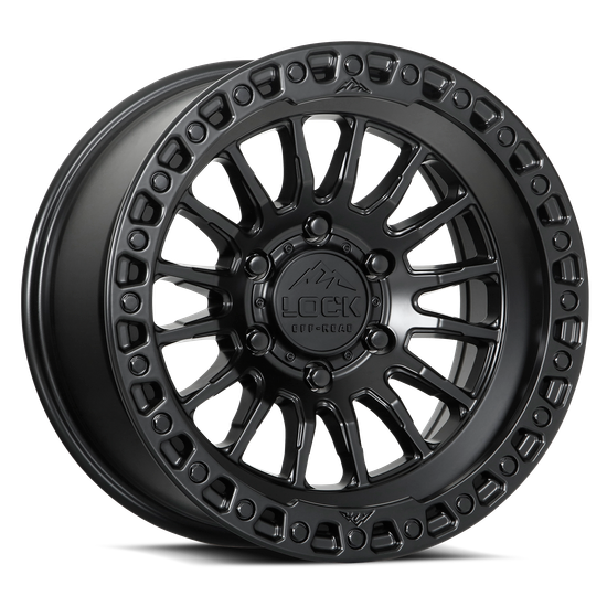 LOCK OFFROAD GRIT 6x139.7 17x8.5 +25 Matte Black W Matte Black Ring