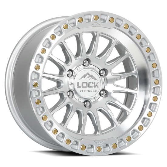 LOCK OFFROAD GRIT 5x127 17x8.5 +25 Machine With Clear Coat
