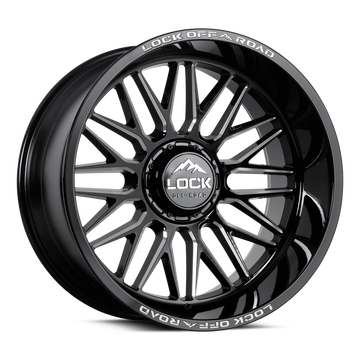 LOCK EXTREME APEX 8x180 22x10 +18 Gloss Black Milling