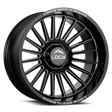 LOCK EXTREME INVASION 6x135 20x10 +18 Gloss Black Milling