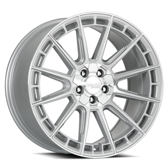 KATANA RACING KR11 5x112 18x8 +40 Glossy Silver Machine Face