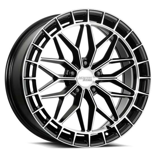 KATANA RACING KR12 5x112 18x8 +40 Glossy Black Machine Face