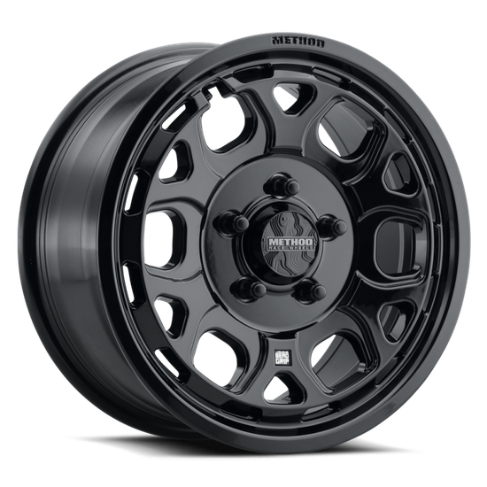 Method MR416 Bead Grip 15x7 / 5x4.5 / 55mm Offset / 68.00mm CB / Gloss Black Wheel - MR416570121361 Photo - Primary