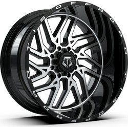 TIS 544MB 8X180 20x10 -25 Gloss Black w/Machined Face