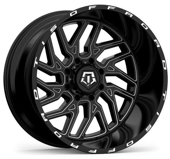 TIS 544BM 6X135 24x14 -83 Gloss Black Milled
