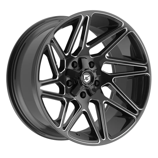 Gear Off Road 777BM 8X170 20x9 00 Gloss Black Milled