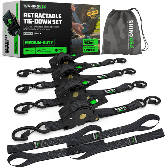 5Ft E-Track Tie-Down Rails, Black (4 Pack) - TD-ETRAIL5-4PK-BLK