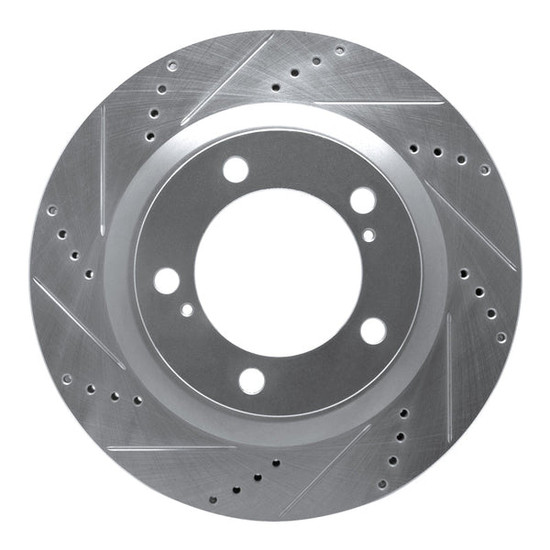 DFC 14-22 Maserati Ghibli Front Right Dimpled & Slotted Silver Brake Rotor - 641-79005R