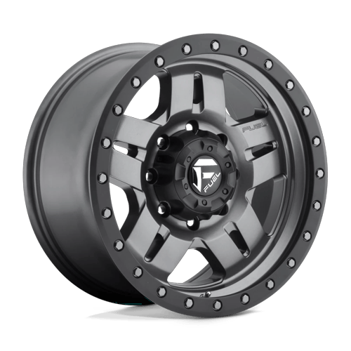 Fuel 1PC ANZA 5x139.7 16x8 -10 Matte Gunmetal Black Bead Ring