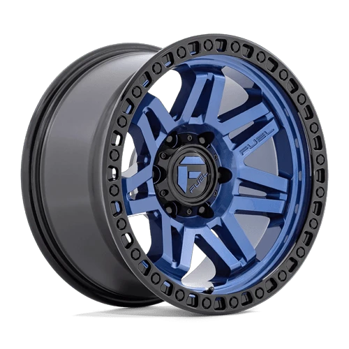 Fuel 1PC SYNDICATE 6x139.7 17x9 -12 Dark Blue W/ Black Ring
