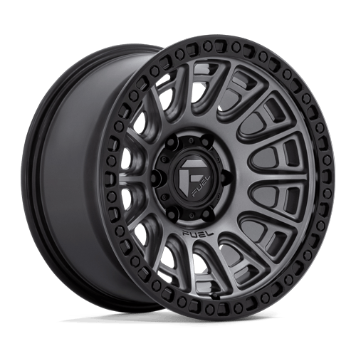 Fuel 1PC CYCLE 6x139.7 17x9 -12 Matte Gunmetal W/ Black Ring