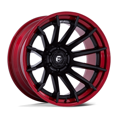 Fuel 1PC BURN 6x139.7 20x9 +1 Matte Black W/ Candy Red Lip