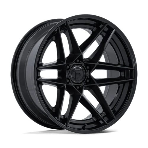 Fuel 1PC FLIGHT 6x139.7 22x9.5 +20 Matte Black W/ Gloss Black Lip