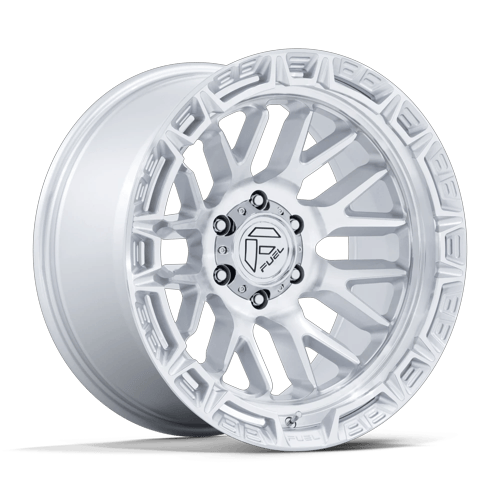 Fuel 1PC RAIL 6x135 20x10 -18 Gloss Silver W/ Machined Face