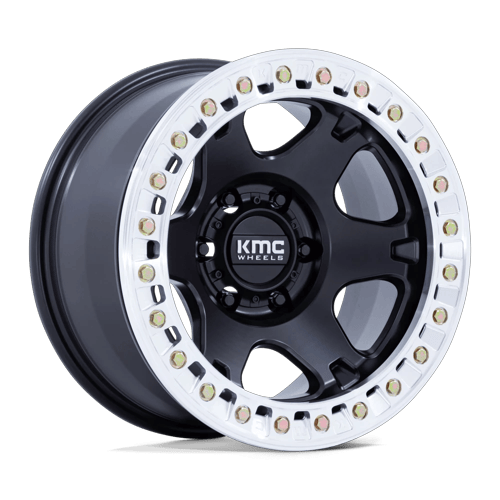 KMC VI BEADLOCK 5x150 17x9 +1 Satin Black W/ Machined Ring