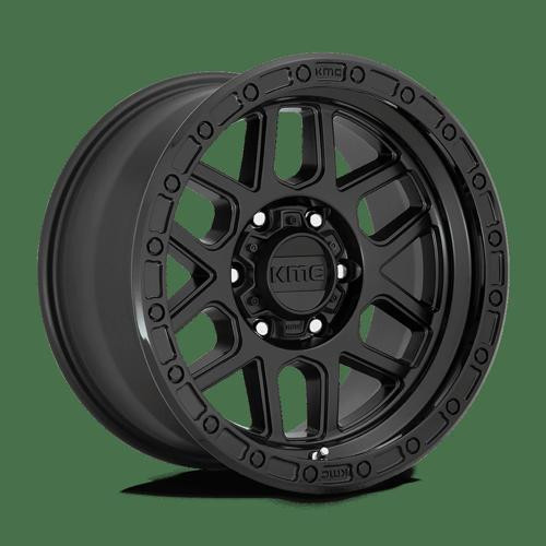 KMC MESA 6x130 17x8.5 +0 Satin Black W/ Gloss Black Lip