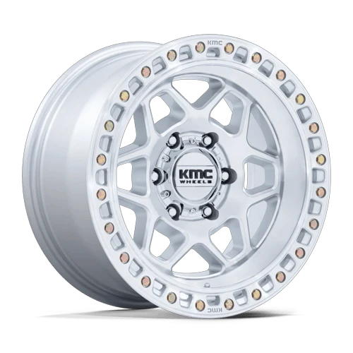KMC TORX 5x127 17x8.5 +0 Gloss Silver W/ Machined Face