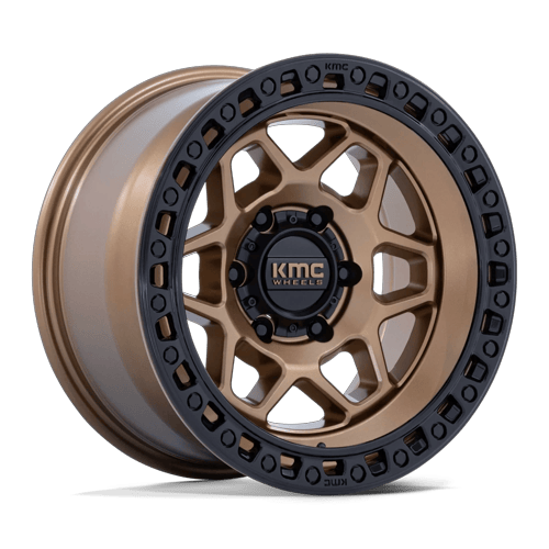 KMC TORX 6x135 17x8.5 +25 Matte Bronze W Gloss Black Lip