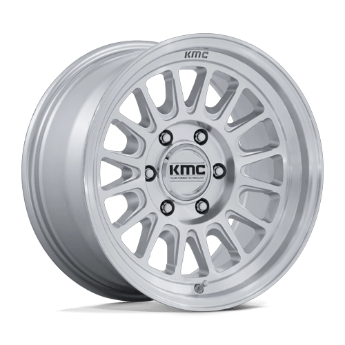 KMC IMPACT FFT 6x135 18x9 +18 Gloss Silver W/ Machined Face