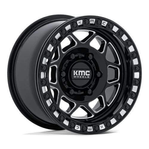 KMC Powersports TORX UTV BEADLOCK 6x139.7 15x7 +38 Gloss Black Milled