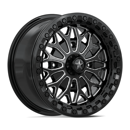 MSA Offroad Wheels BOLO UTV BEADLOCK 4x110 15x7 +38 Gloss Black Milled
