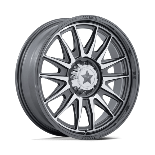 MSA Offroad Wheels COMMANDER UTV 4x137 / 4x156 22x7 +0 Platinum W/ Machined Face