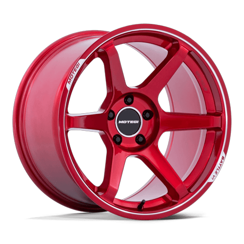 Motegi BATTLE VI 5x100 19x8.5 +30 Cherry Red Metallic W/ Mch Lip