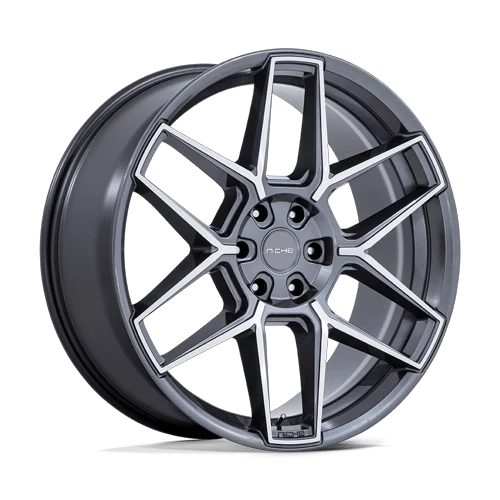 Niche 1PC RISE 5x115 22x10.5 +18 Anthracite W/ Machined Face