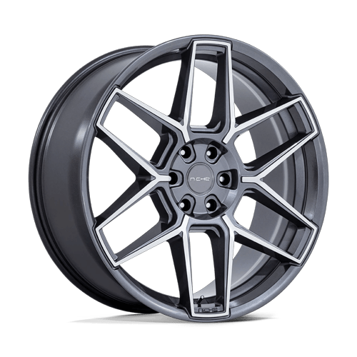Niche 1PC RISE 5x127 22x9.5 +30 Anthracite W/ Machined Face