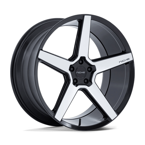Niche 1PC MODENA 5x112 22x9 +15 Gloss Black W/ Machined Face