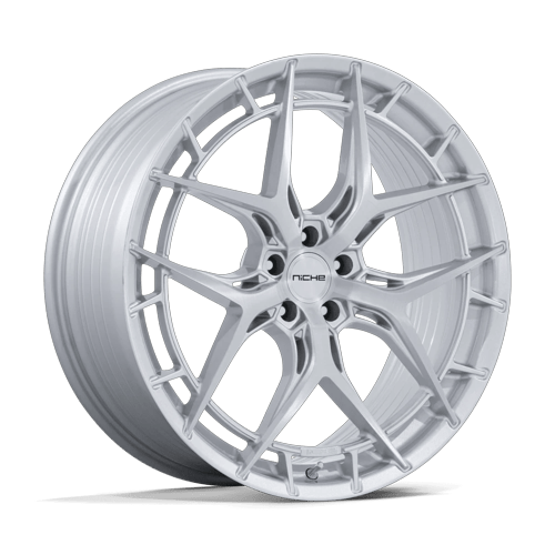 Niche 1PC RIVIERA 5x120 20x11 +43 Gloss Silver W/ Brushed Face