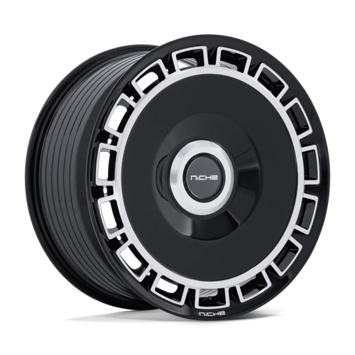 Niche 1PC VENICE 5x112 / 5x120 20x9 +20 Gloss Black W/ Machined Face