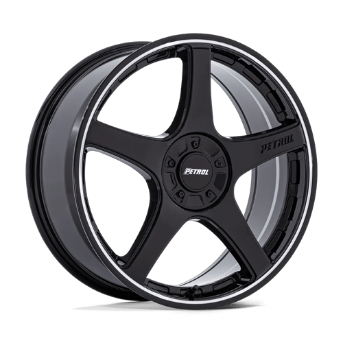 Petrol P2E 5x110 / 5x115 19x8 +40 Gloss Black W/ Machined Lip