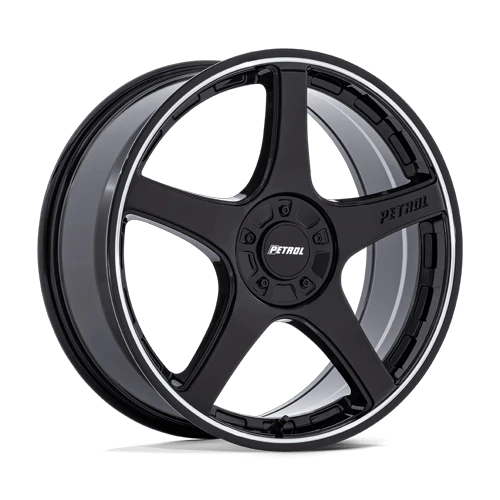 Petrol P2E BLANK 20x8.5 +35 Gloss Black W/ Machined Lip