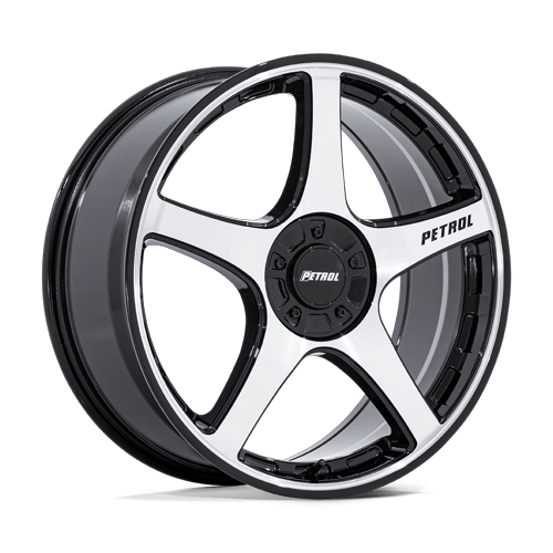 Petrol P2E 5x112 / 5x120 17x8 +40 Gloss Black W/ Machined Face