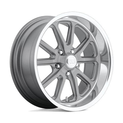US Mag 1PC RAMBLER 5x120.65 18x7 +1 Textured Gray W/ Dc Lip