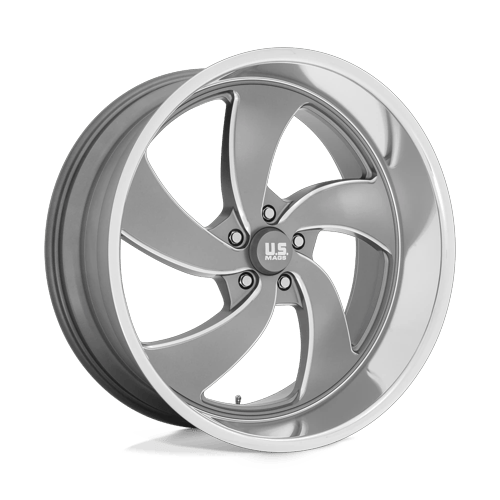 US Mag 1PC DESPERADO 5x120.65 24x10 +5 Anthracite Milled Diam-cut Lip