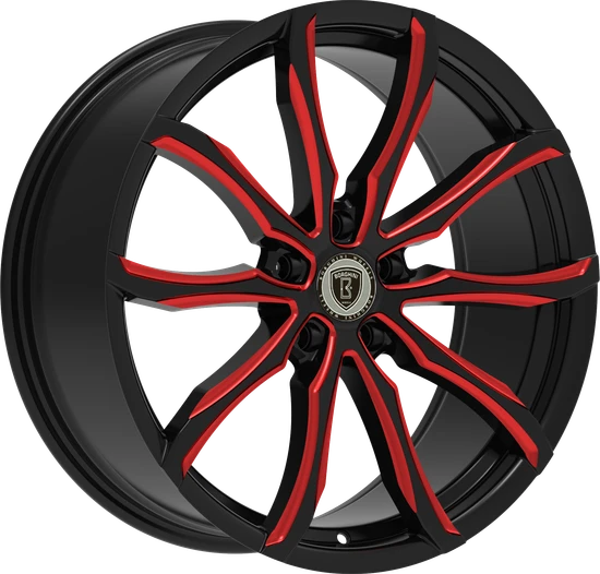 BORGHINI 32 5x114.3 22x8.5 +38 Black Red Milling
