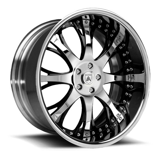 Asanti Forged AF153 6x139.7 20x9 +30 Chrome & Black