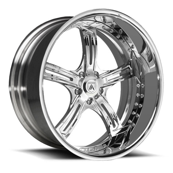 Asanti Forged AF178 5x120 19x8.5 +39 Chrome W/ Black Accents
