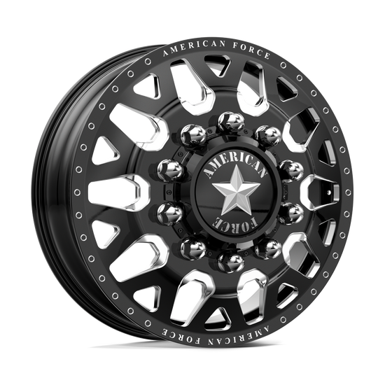 American Force AFW QUAKE SFD 10x225 22x8.25 +145 Black