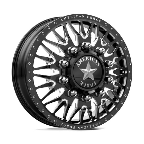 American Force AFW PLAGUE 8x200 24x8.25 +145 Black Milled
