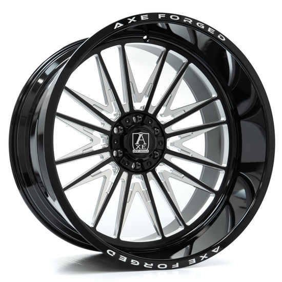 AXE WHEELS AF12 Forged 6x135 24x14 -76 Gloss Black Milled